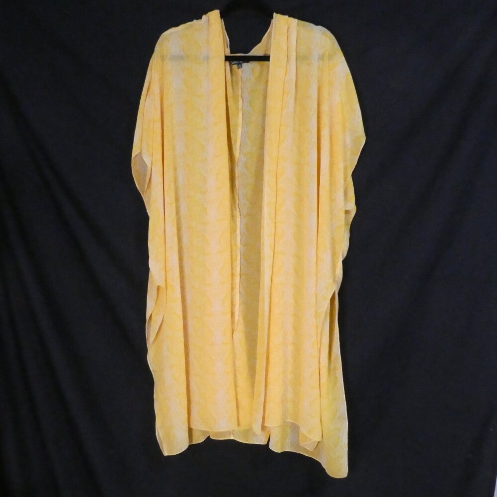 GEORGE | l - xl / large - extra large | Sheer Orange Open Front Cardigan | NWOT